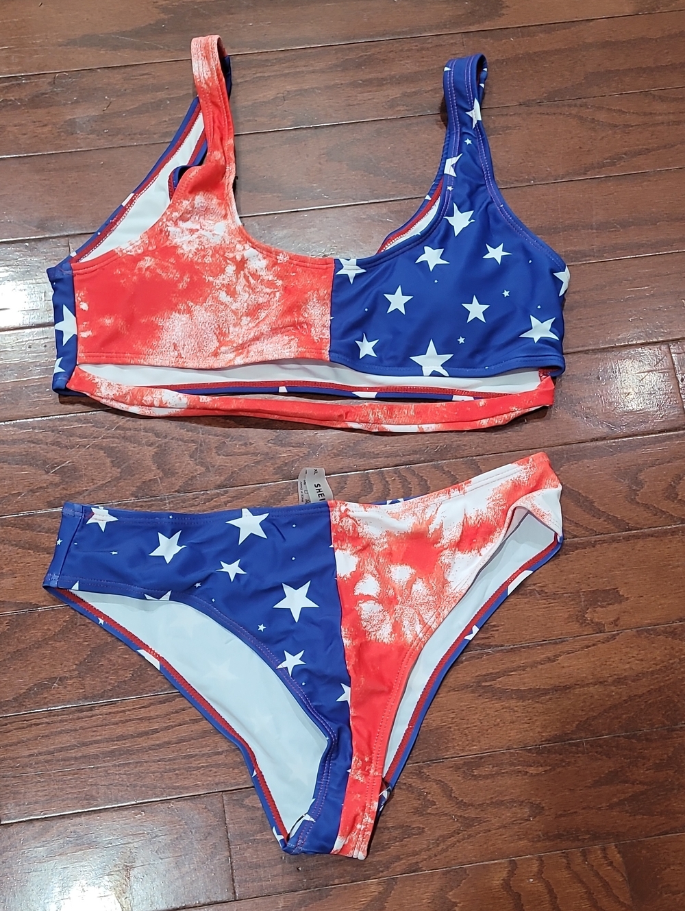 NEW Star Print Red & Blue Bikini Set
